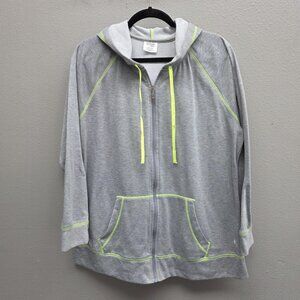 Danskin Now Hoodie Womens 1X Full Zip Hooded Sweatshirt Jacket Pockets